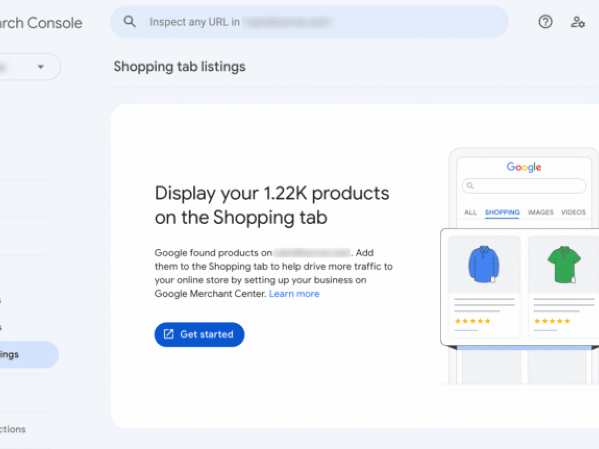 Google Search Console adds Shopping tab listings feature