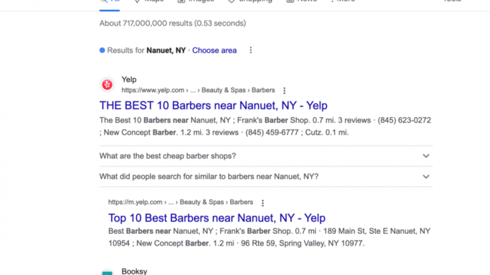 Google local map pack goes missing in search results
