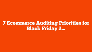 7 Ecommerce Auditing Priorities for Black Friday 2024 via @sejournal, @WixStudio