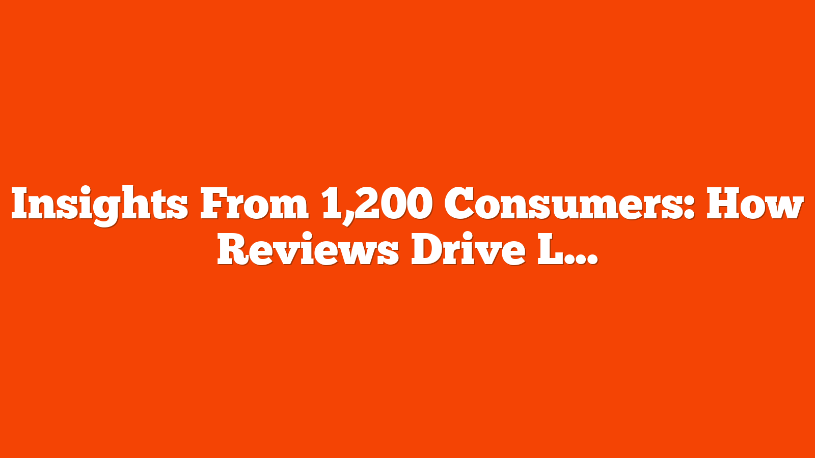 Insights From 1,200 Consumers: How Reviews Drive Local SEO Success [Webinar] via @sejournal, @lorenbaker