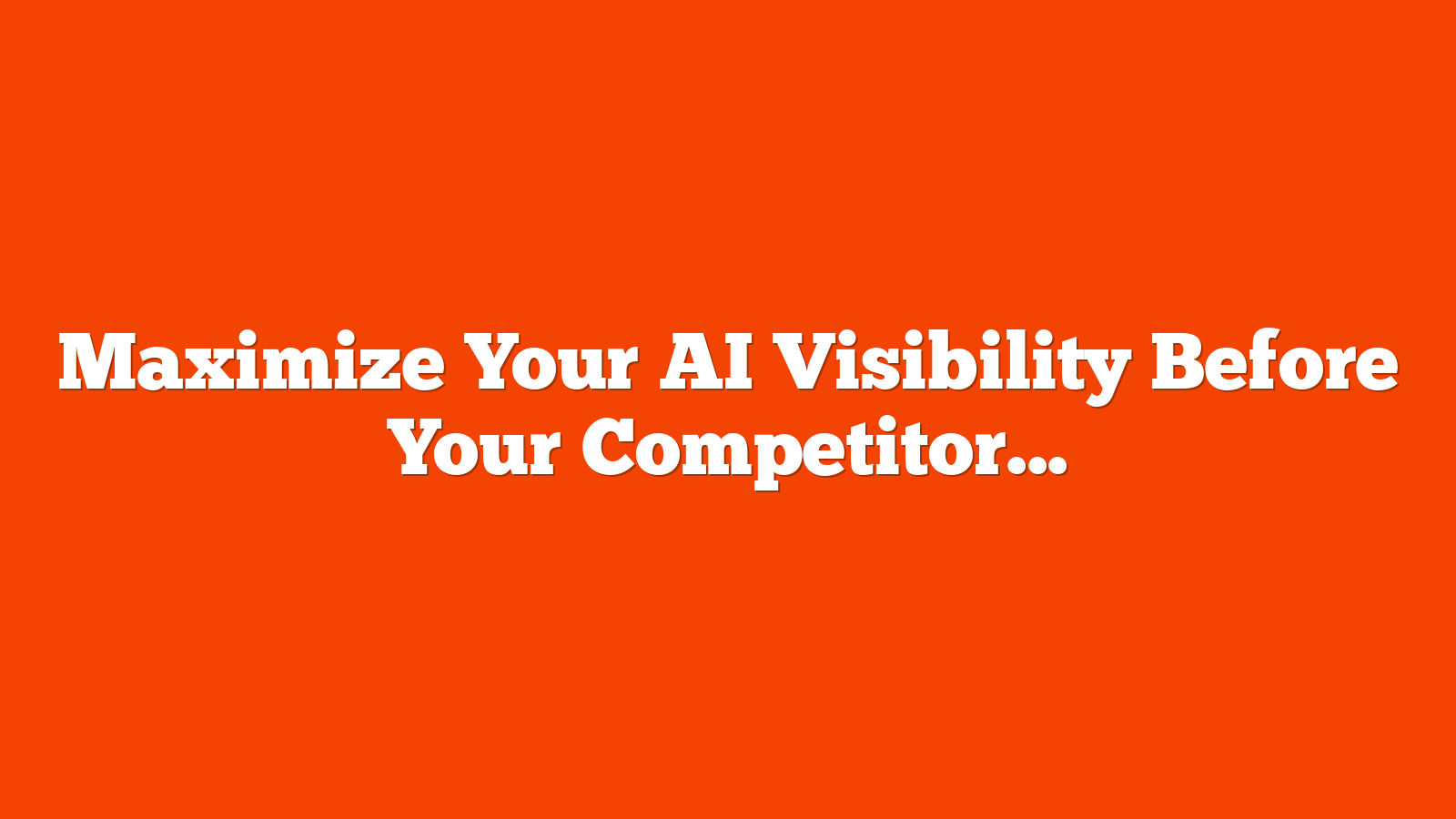 Maximize Your AI Visibility Before Your Competitors Do [Webinar] via @sejournal, @lorenbaker